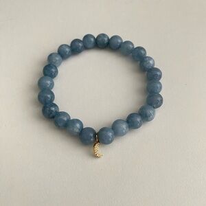 Aquamarine beads bracelet
